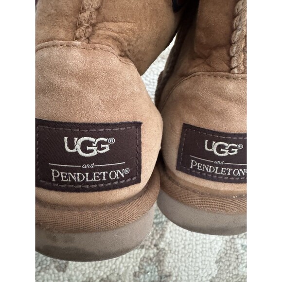 Ugg Australia Pendleton Shearling Boots Size 6 Tan Beige Limit Edition - Picture 2 of 8